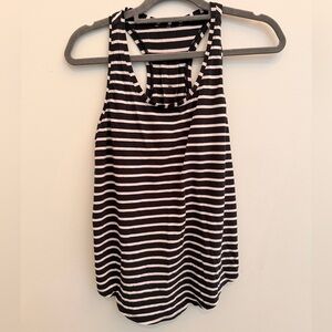 Lululemon Striped Racerback Tank Top - Black & cream